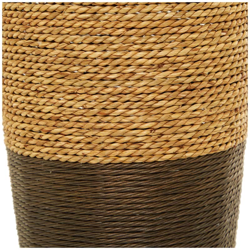Seagrass Handmade Tall Woven Floor Vase - Brown - Roche River Decor