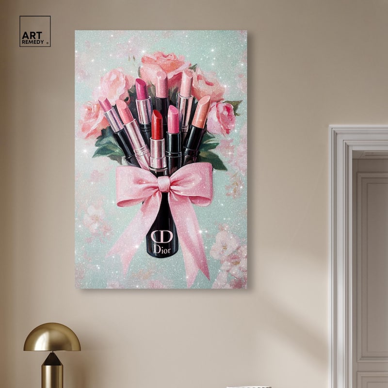Petitie Bouquet of Lipsticks Canvas by Art Remedy, Gallery Wrapped