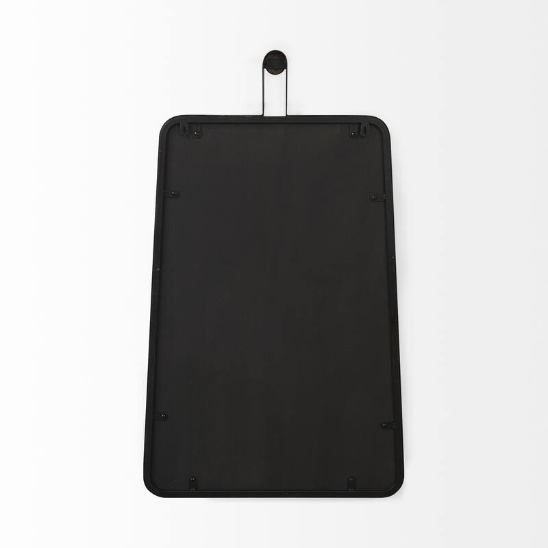 Collie Black Metal Frame With Hanger Trapezoid Mirror