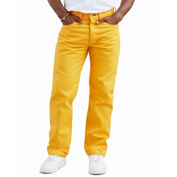 mens yellow levi jeans