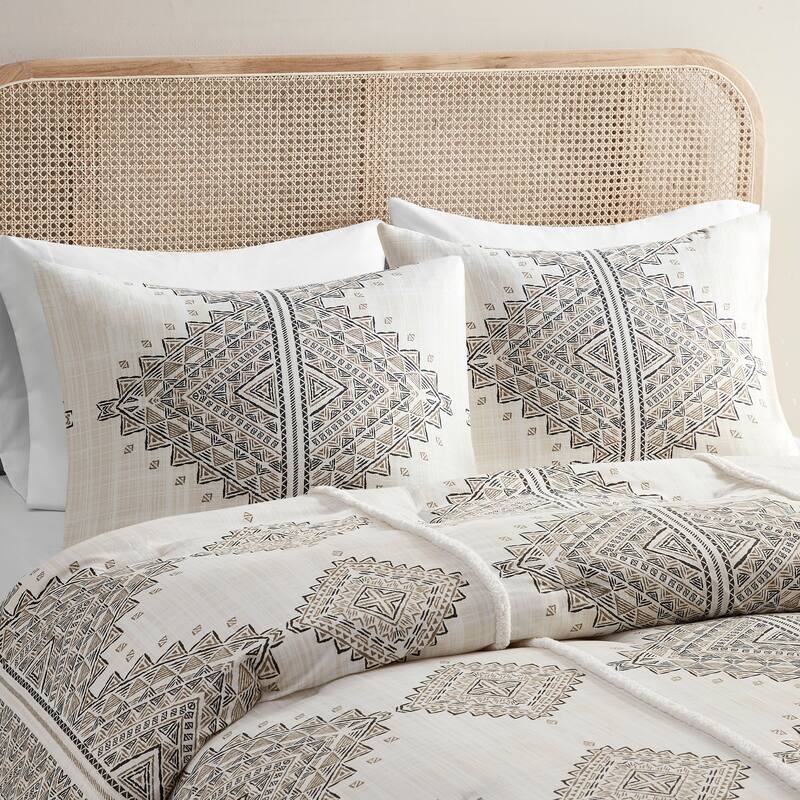 Madison Park Alba 4 Piece Printed Comforter Set with Throw Pillow