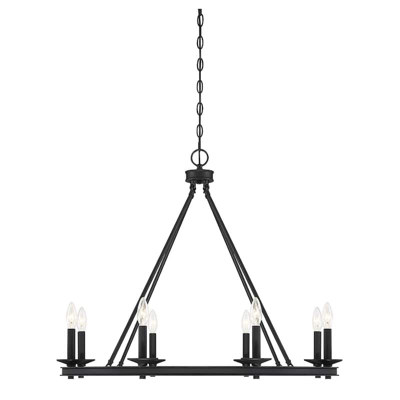 Savoy House Middleton 8 Light 33" Wide Taper Candle Chandelier - Black