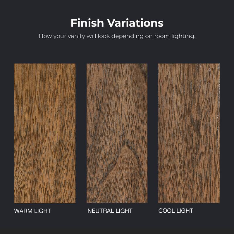 Juliette Warm Walnut Bathroom Vanity with White Quartz Top