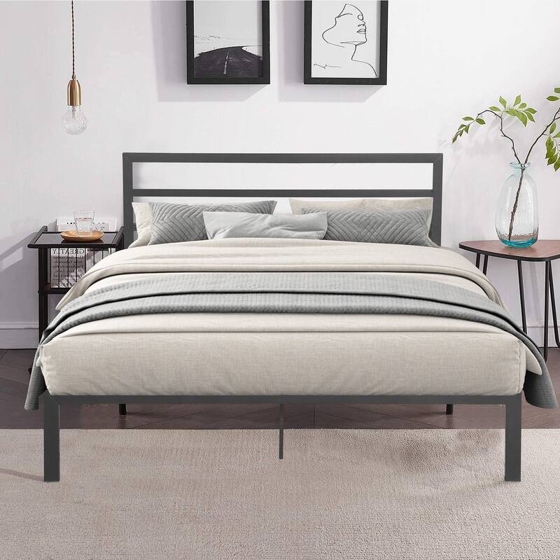 Queen Size Metal Bed Frame with Headboard Bed Bath & Beyond 37885893