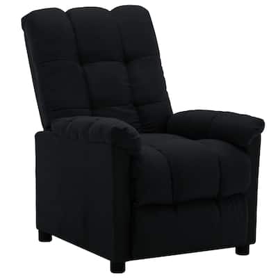 vidaXL Recliner Black Fabric - 29.1" x 38.9" x 40.1"