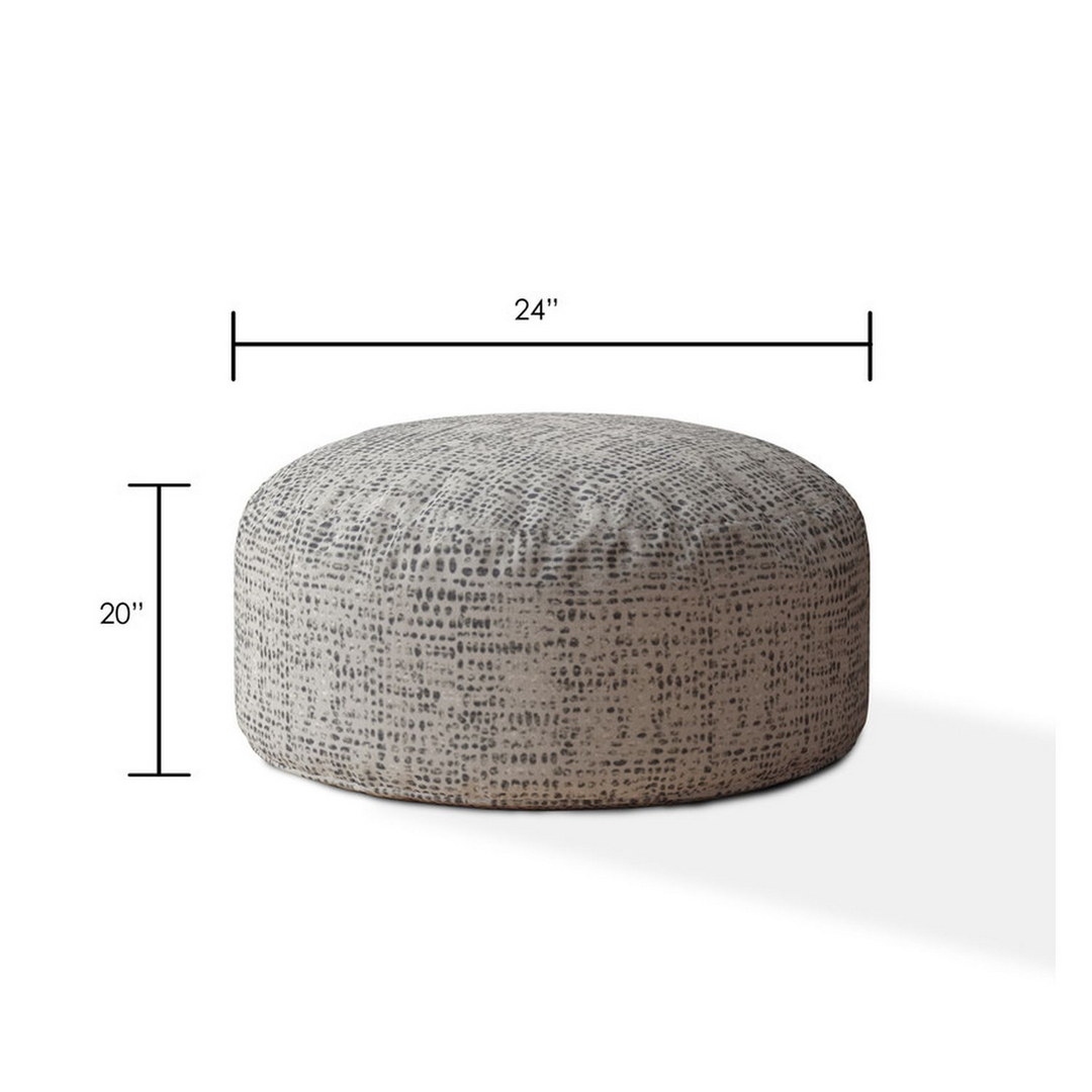 Joita Indoor Sentiment Round Zipper Pouf Cover Only 24