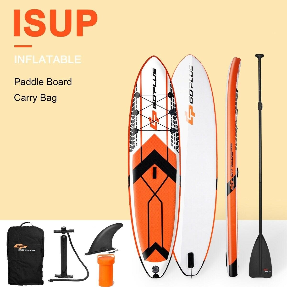 Shop Goplus 10 5 Inflatable Stand Up Paddle Board Sup W Fin