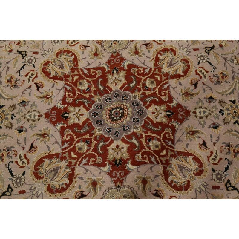 Wool/ Silk Vegetable Dye Tabriz Haj Jalili Large Area Rug Hand-knotted - 12'2" x 18'3"
