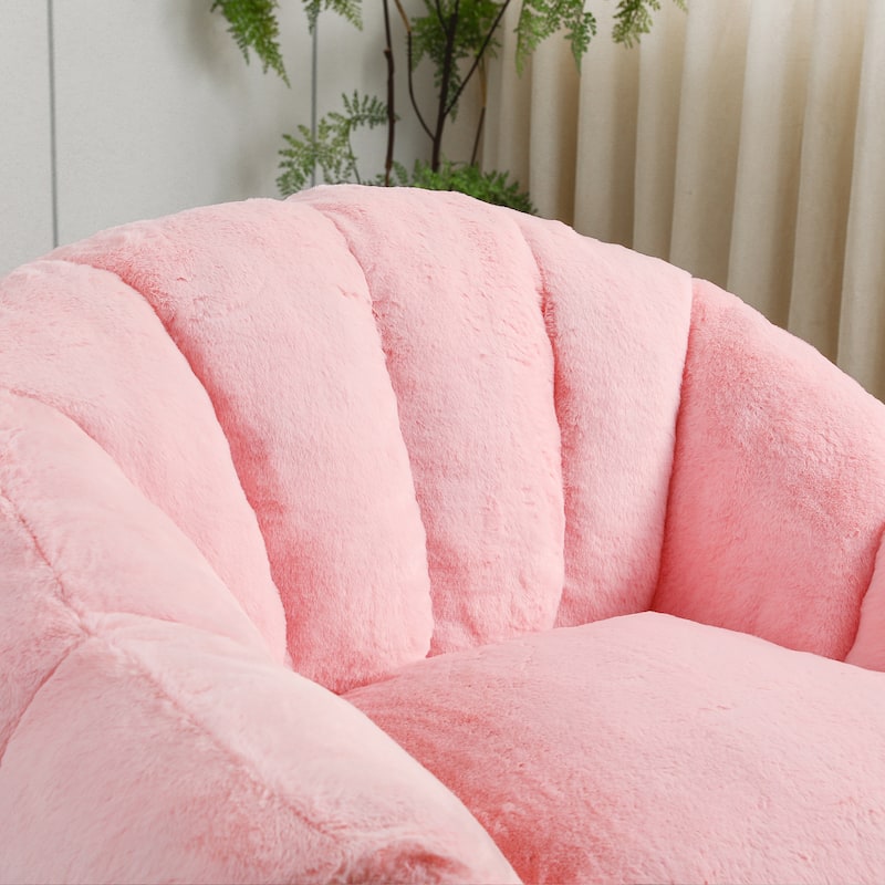 Arm Chair Side Chair Pink Bean Bag Sofa Chair Lounge Chair with Armrests, Leisure Chair Accent Chair
