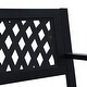 preview thumbnail 6 of 4, 47.2" Steel Garden Furniture, Made of Steel and Lattice-Patterned Plastic, Outdoor Occasion Bench, Simple Park Bench