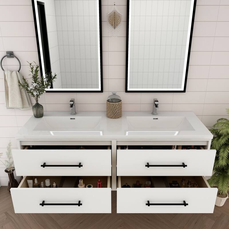 Victoria 48'' Floating Vanity with Double Reinforced Acrylic Sink - 47.5