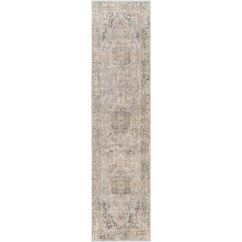 Dorothy Updated Traditional Area Rug - Blue/Grey - 2' 7" x 10'