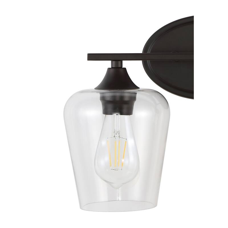 Iron/Seeded Glass LED Vanity Light, by JONATHAN Y