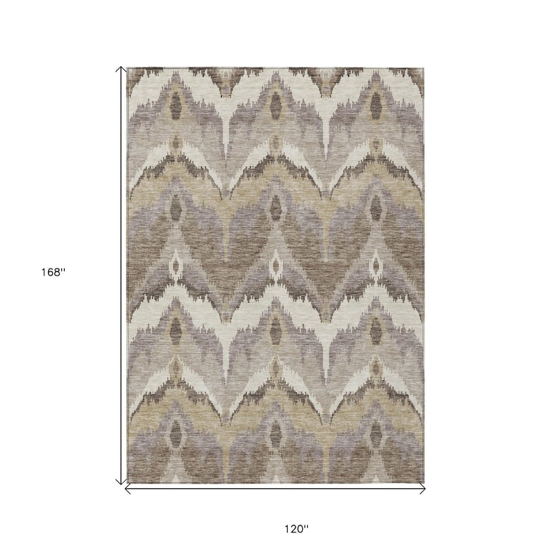 HomeRoots Ikat Transitional Rectangle Outdoor Rug