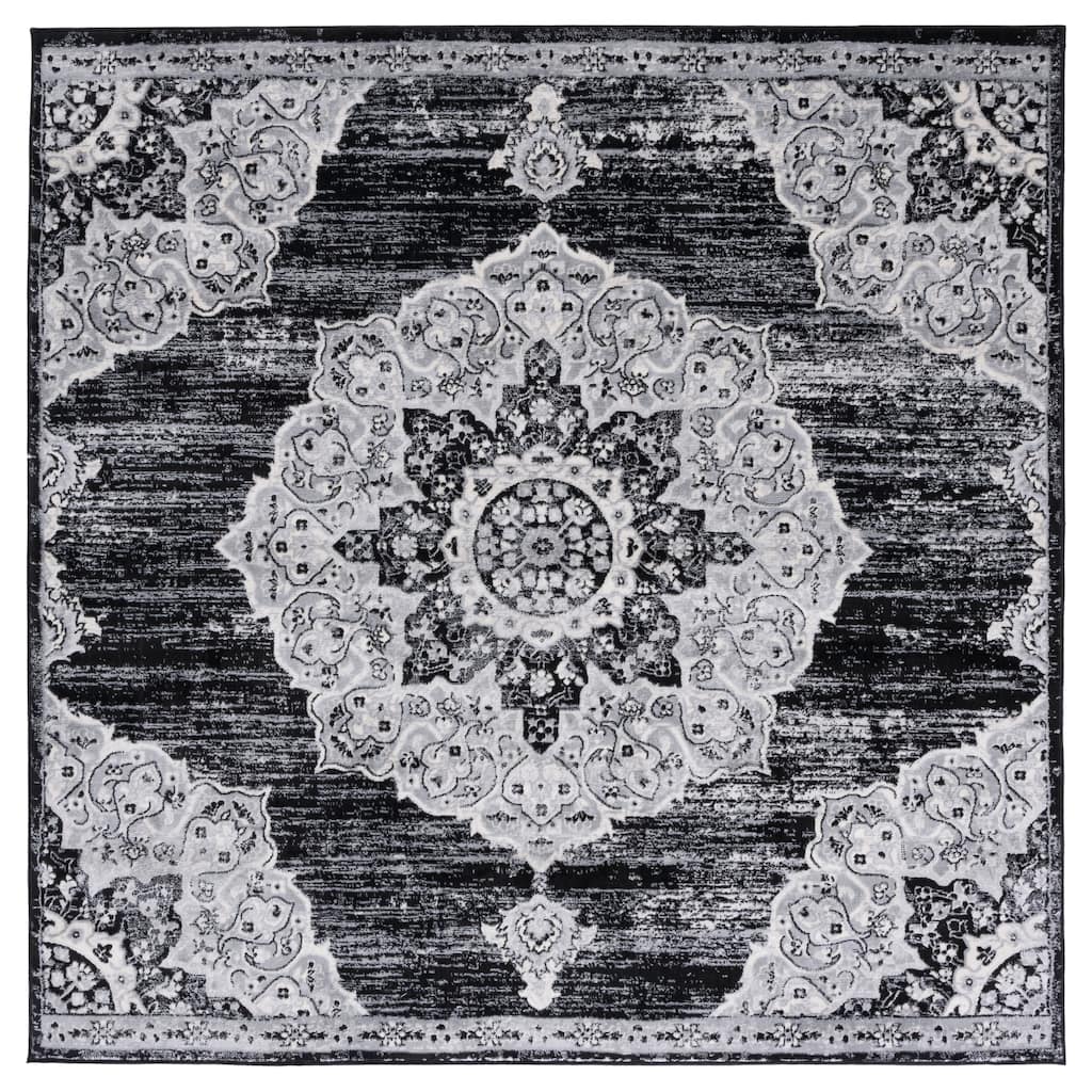 SAFAVIEH, Brentwood Annu Distressed Medallion Rug - 6'7" Square