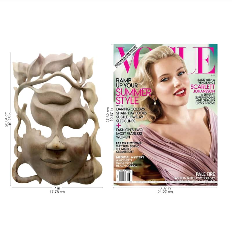 NOVICA Handmade Quirky Hibiscus Wood Mask (Indonesia)