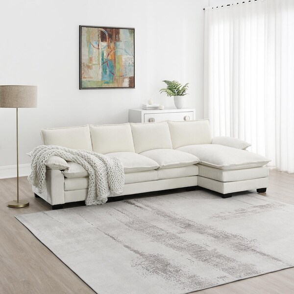 Cloud Upholstered Sectional Sofa with Chaise Lounges 5 Seat Couch Bed Bath Beyond 40721569