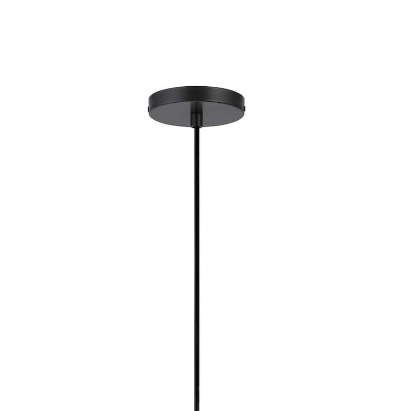 Oly 16 Inch Pendant Light w Burlap Rope Design, Dark Gray