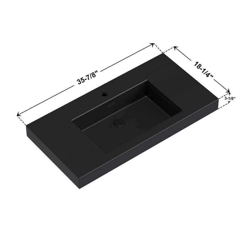 Dowell 18" FTB Resin Bathroom Vanity Basin