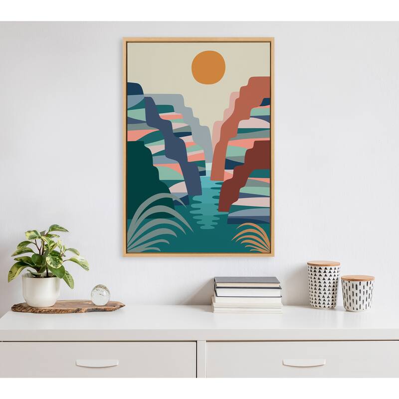 Kate and Laurel Sylvie Grand Canyon Framed Canvas by Rachel Lee