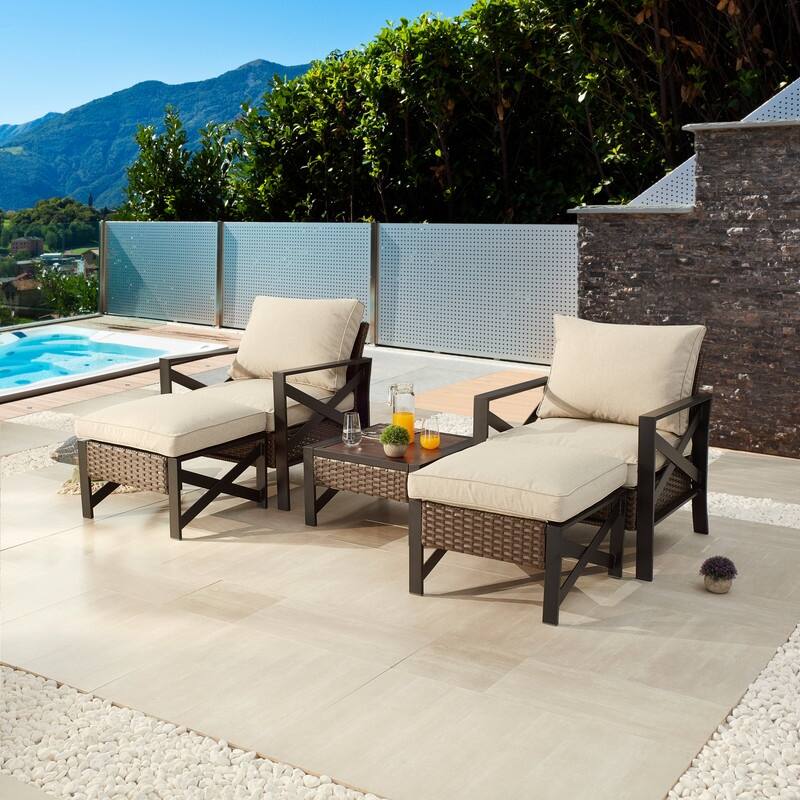 Patio Festival X-Arm 5-Piece Outdoor Conversation Set