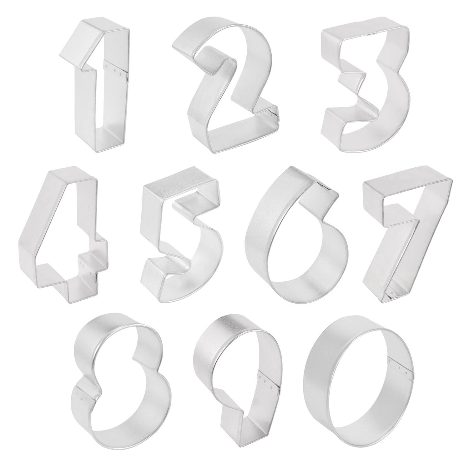Milestone Cookie Cutters Set of 10 Silver On Sale Bed Bath