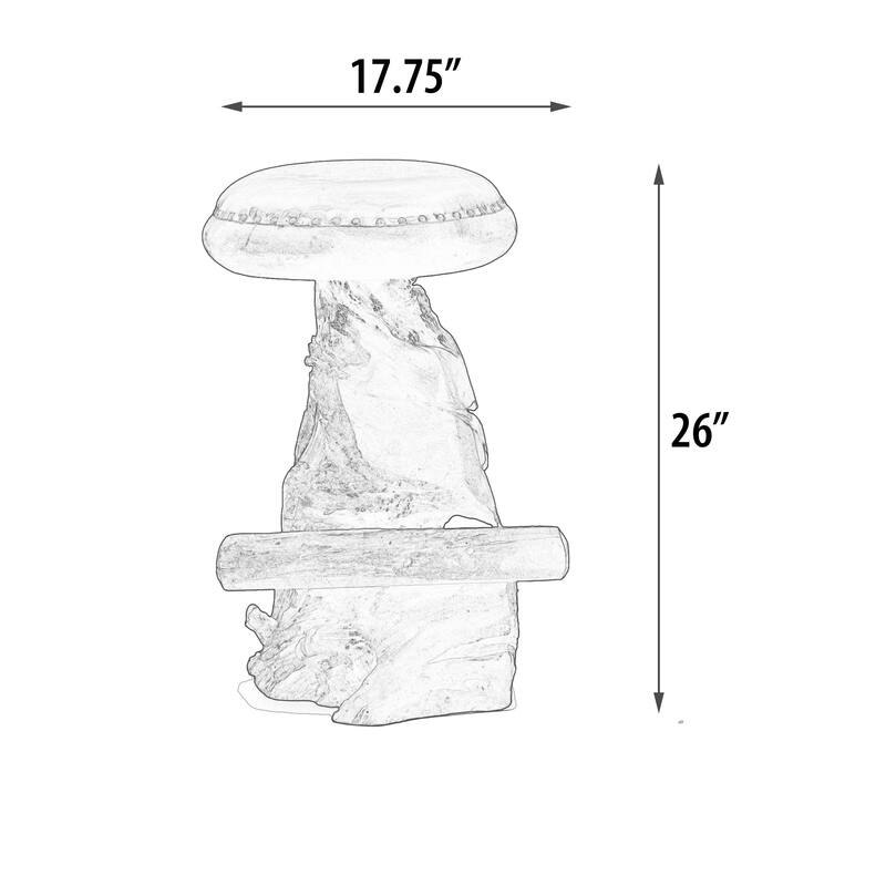 Old Growth Teak Root Counter Stool