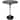LeisureMod Verve 27" Bar Height Dining Table with Sintered Stone Round Top in Black Pedestal Base