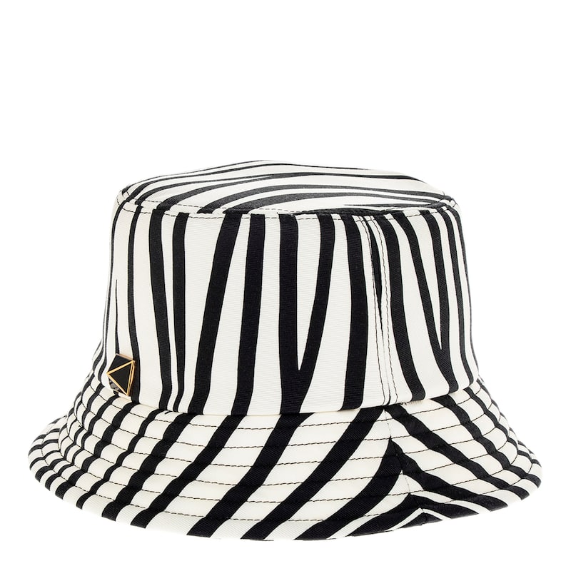 Valentino Roman Stud Zebra Bucket Hat - M - Multi