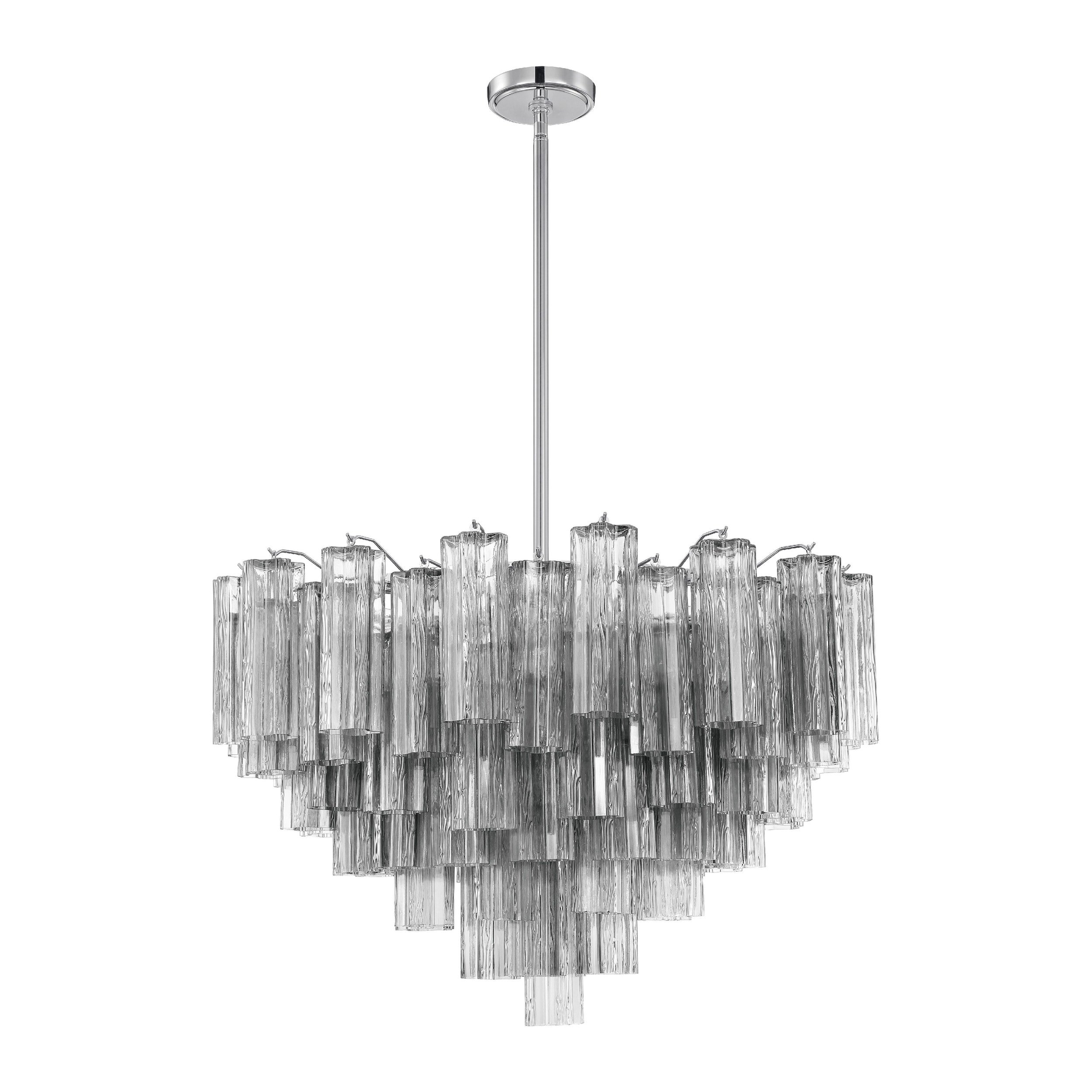 Addis 16 Light Polished Chrome Chandelier - 32"W x 21.5"H x 32"D