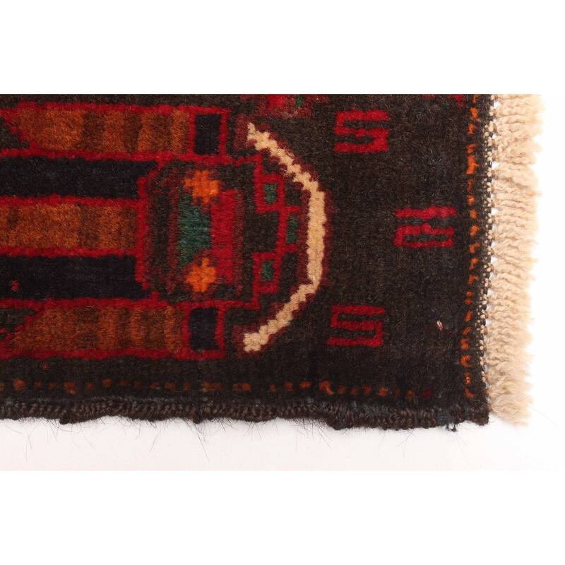 ECARPETGALLERY Hand-knotted Teimani Dark Brown Wool Rug - 3'0 x 4'8