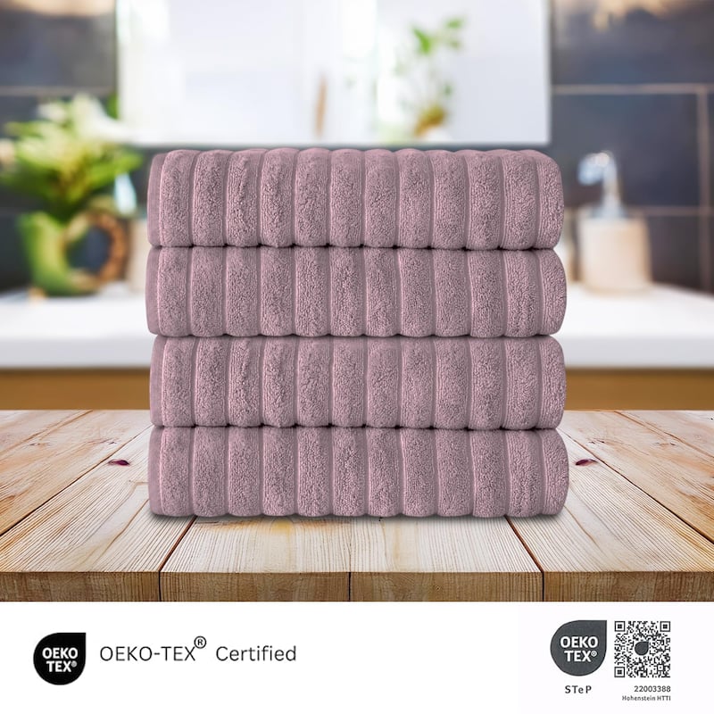 Brampton Turkish Cotton 4 Piece Bath Towels Set Heavyweight 27x54"