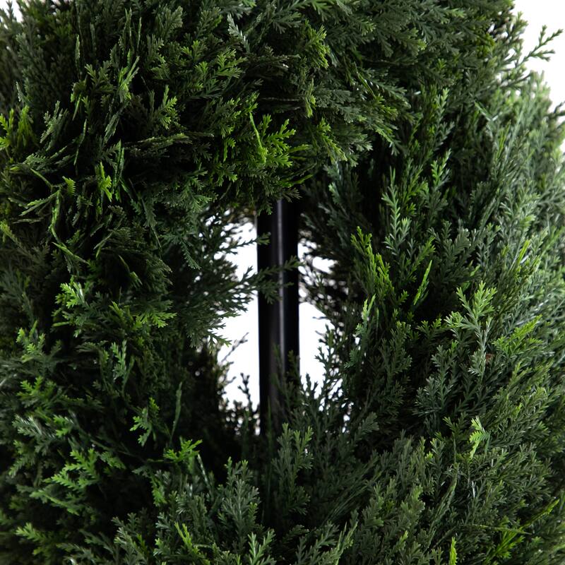 Double Pond Cypress Spiral Artificial Topiary Tree - 7'