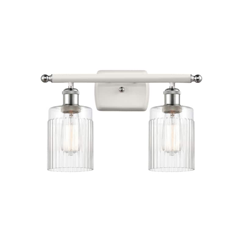 Innovations Lighting Hadley 2 Light 16" Wide Bathroom Vanity Light - White and Polished Chrome / Clear