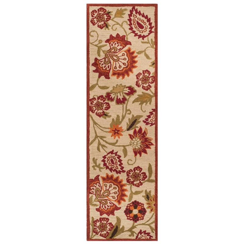 SAFAVIEH Handmade Blossom Paisley Christene Modern Floral Wool Rug