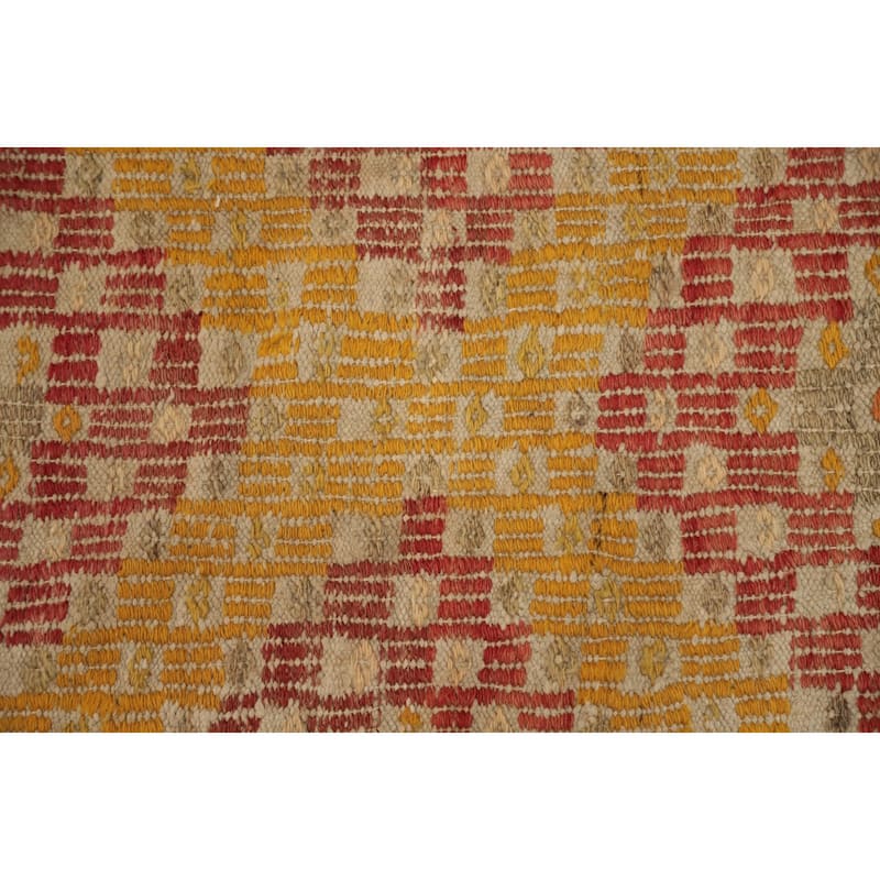 Hand Woven Oriental 100% Wool Carpet Southwestern Tribal Oranges & Rust Kilim Area Rug - 8' 5'' X 6' 2''