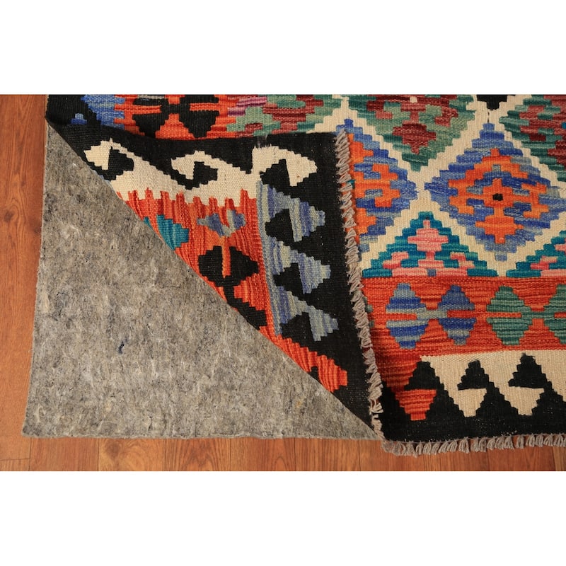 Southwestern Style Kilim Oriental Area Rug Flatweave Wool Carpet - 8'1"x 9'8"