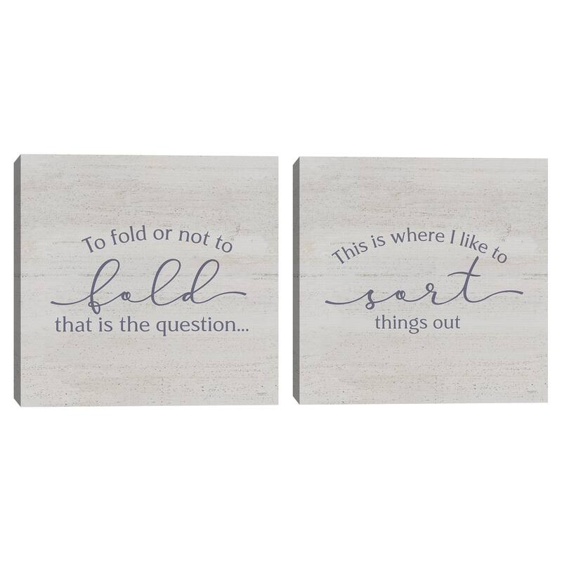 Laundry Room Humor V - VI by Tara Reed Canvas Art Prints