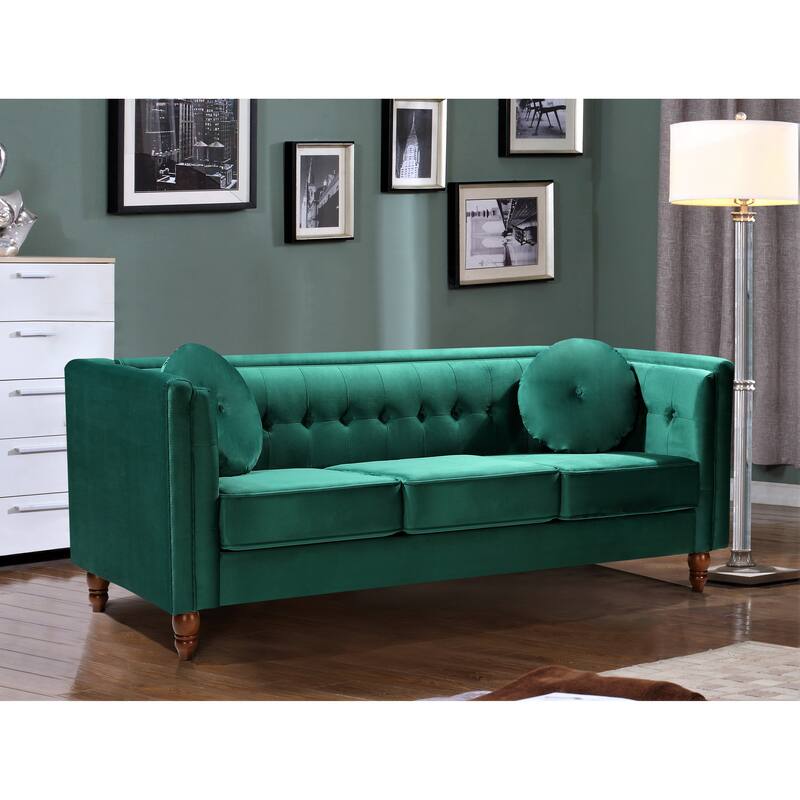 Roberta Velvet 2-Piece Set-Sofa & Loveseat