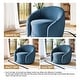 preview thumbnail 8 of 70, 35" Wide Velvet/ Boucle Swivel Barrel Accent Chair