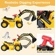 preview thumbnail 2 of 2, 6V Electric Kids Ride On Excavator Pretend Play Toy Tractor