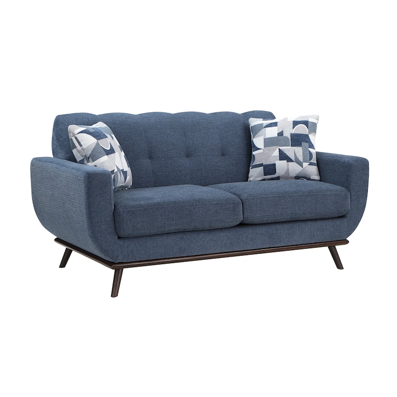 Tarsilla Chenille Living Room Loveseat - Blue