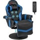 preview thumbnail 1 of 3, Massage Gaming Recliner Adjustable Racing Swivel Chair Blue/Black/Red Blue