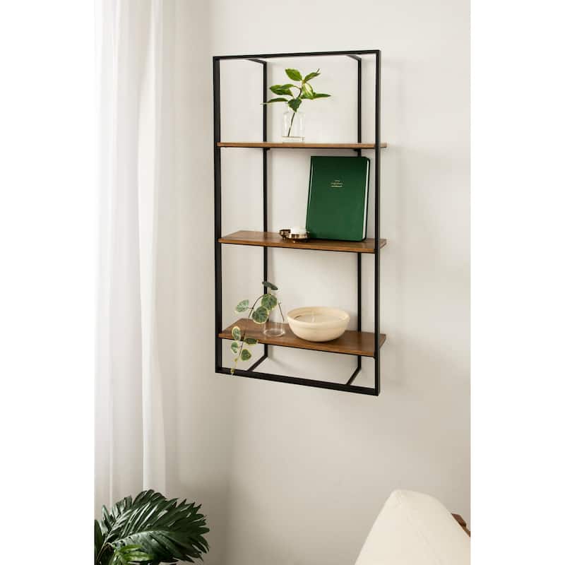 Kate and Laurel Kercheval Modern Wood Shelf