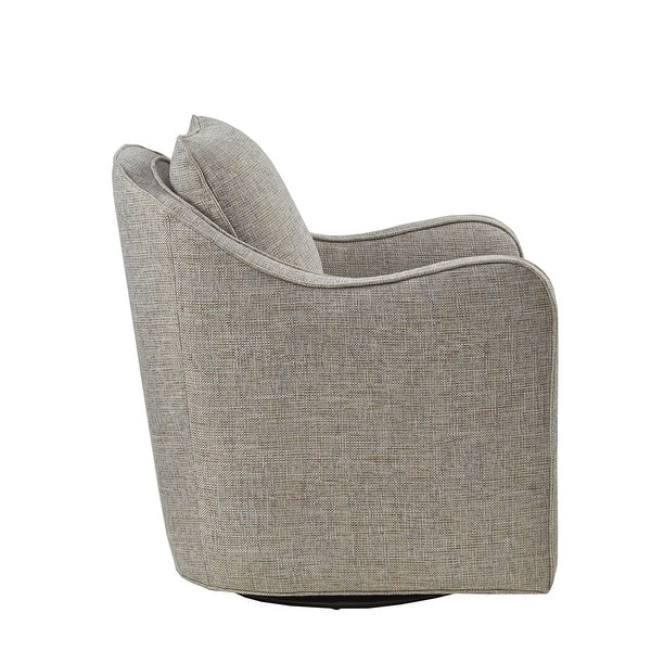 slide 2 of 6, Brianne Wide Seat Swivel Arm Chair Grey