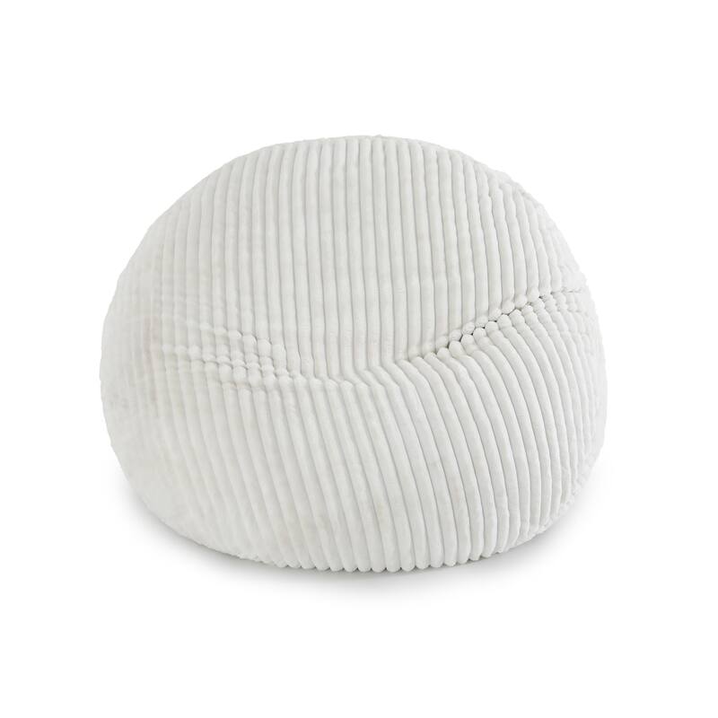 5-foot Round Plush Corduroy Convertible Bean Bag Chair Lounge