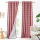 preview thumbnail 8 of 30, Deconovo Blackout Back Tab Bedroom Curtains 2 Panels 52 x 108 Inch - Red