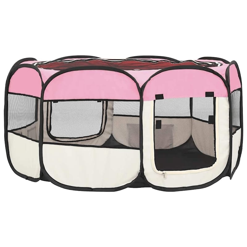 vidaXL Foldable Dog Playpen with Carrying Bag Dog Kennel Puppy Run Playpen