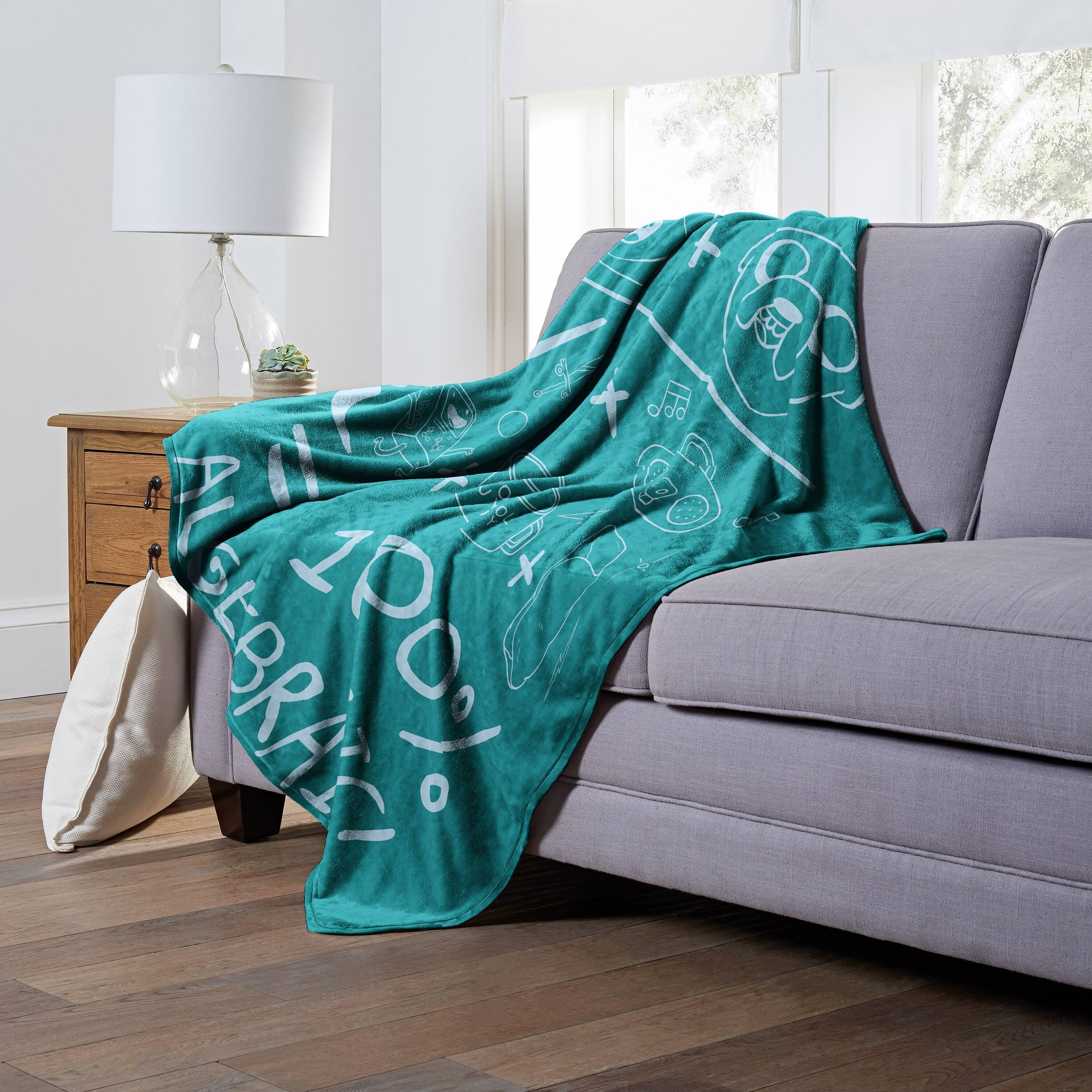 ENT 236 Adventure Time Algebraic Silk Touch Throw Blanket Bed Bath