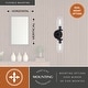 preview thumbnail 4 of 10, Warren 2-Light 4.75 in. Mid-Century Modern Wall Sconce, Clear Glass, Dimmable, LED Compatible, Bathroom Vanity Fixture